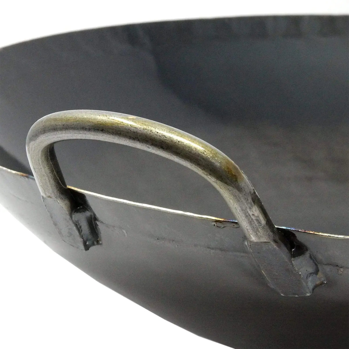Yamada Hammered Iron Flat Bottom Wok (1.6mm Thickness) - Globalkitchen Japan