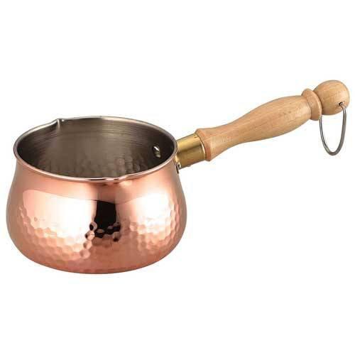 Pure Copper Small Milk Pot Single Handle Brass Pot Small Cooking