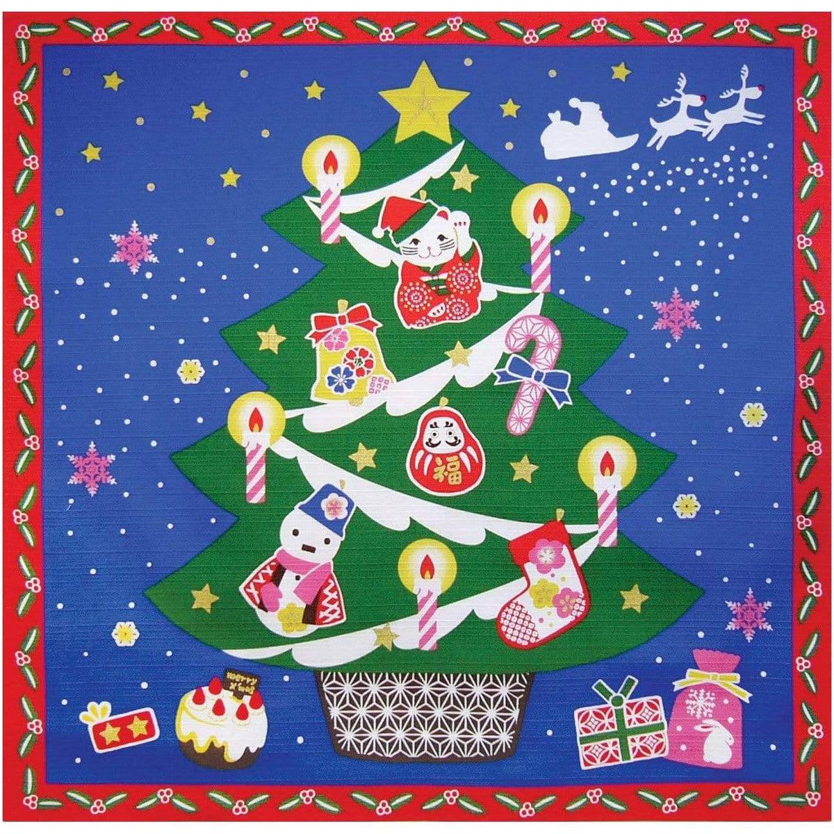 Maeda Senko Cotton Furoshiki Bento Lunch Cloth Christmas - Globalkitchen  Japan