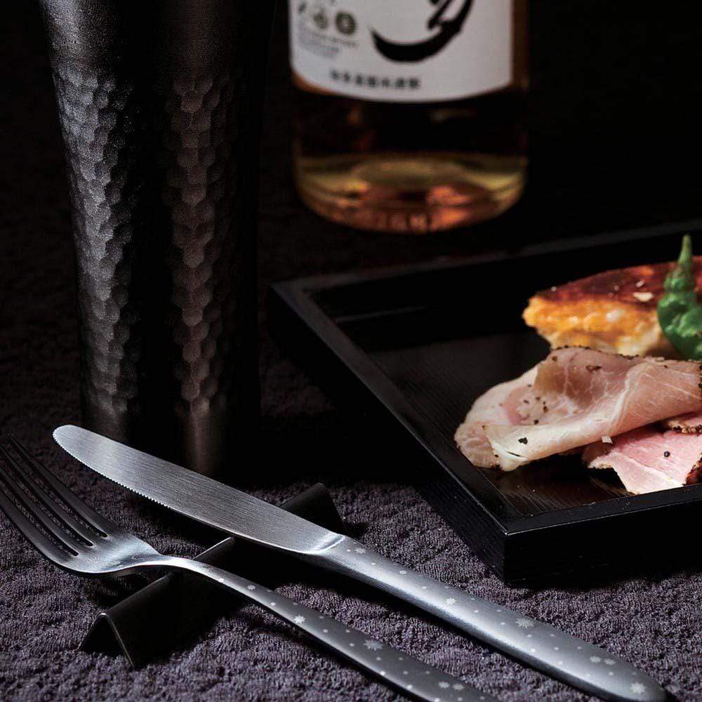 Todai Rikyu Black Crystal Pattern Cocktail Fork - Globalkitchen Japan